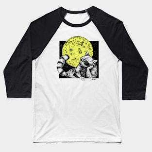 Raccoon Moon Baseball T-Shirt